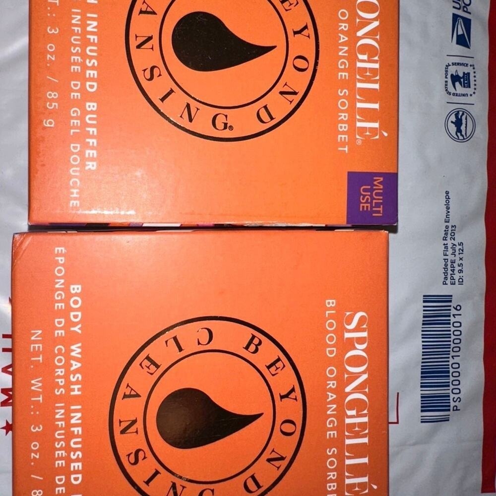 Spongelle Body Wash Infused Buffer Blood Orange Sorbet 3oz Set of 2‎ New